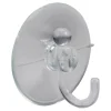 Pack of 2 Clear Large Hanging Christmas Suction Cup Hooks 2.5"