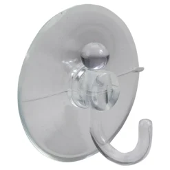 Pack of 2 Clear Large Hanging Christmas Suction Cup Hooks 2.5"