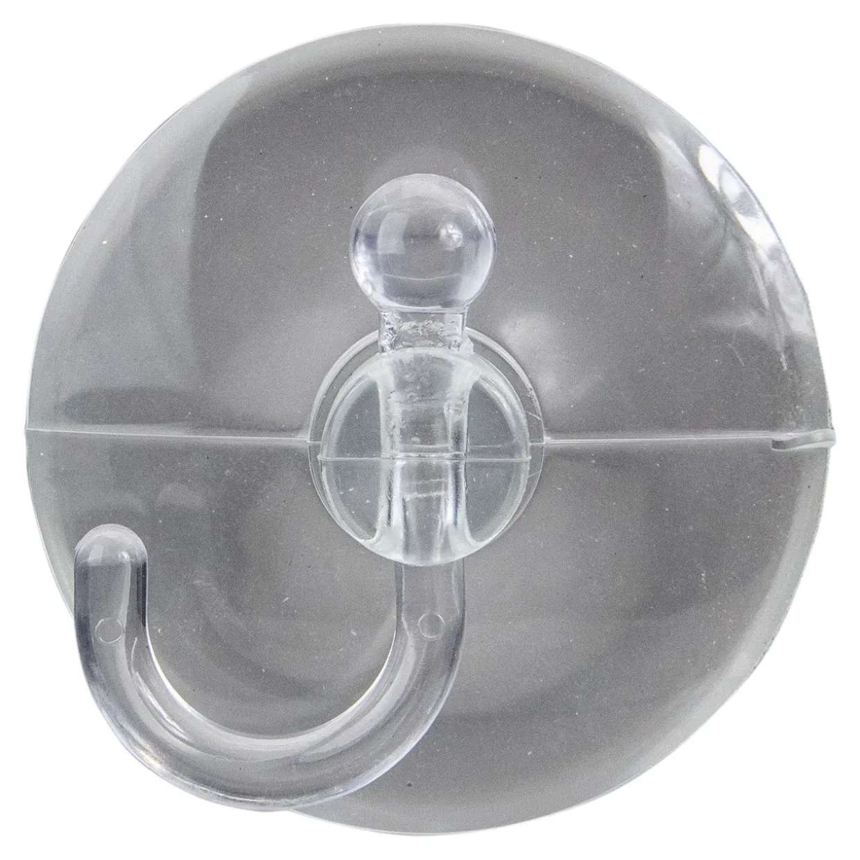 Pack of 2 Clear Large Hanging Christmas Suction Cup Hooks 2.5"