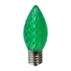 Pack of 25 Faceted LED C9 Green Christmas Replacement Bulbs