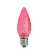 Pack of 25 Faceted LED C7 Pink Christmas Replacement Bulbs