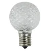 Pack of 25 Faceted LED G40 Clear Christmas Replacement Bulbs