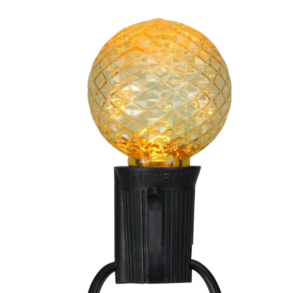 Pack of 25 Faceted LED G40 Multi-Color Christmas Replacement Bulbs