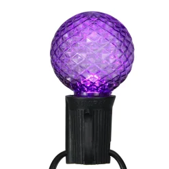 Pack of 25 Faceted LED G40 Multi-Color Christmas Replacement Bulbs