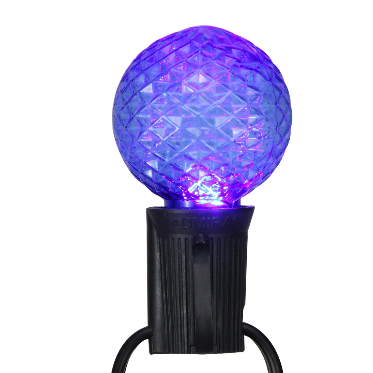 Pack of 25 Faceted LED G40 Multi-Color Christmas Replacement Bulbs