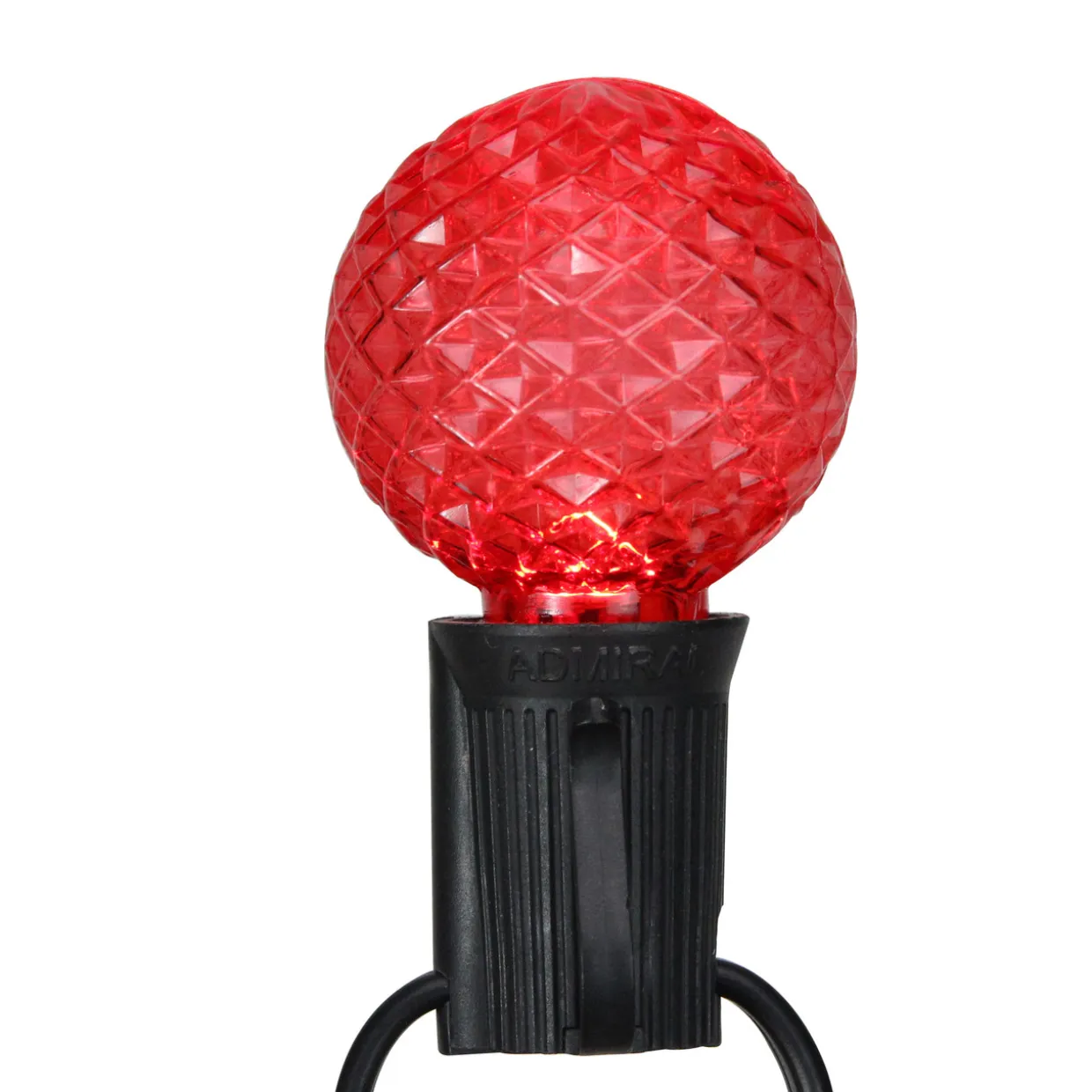 Pack of 25 Faceted LED G40 Multi-Color Christmas Replacement Bulbs