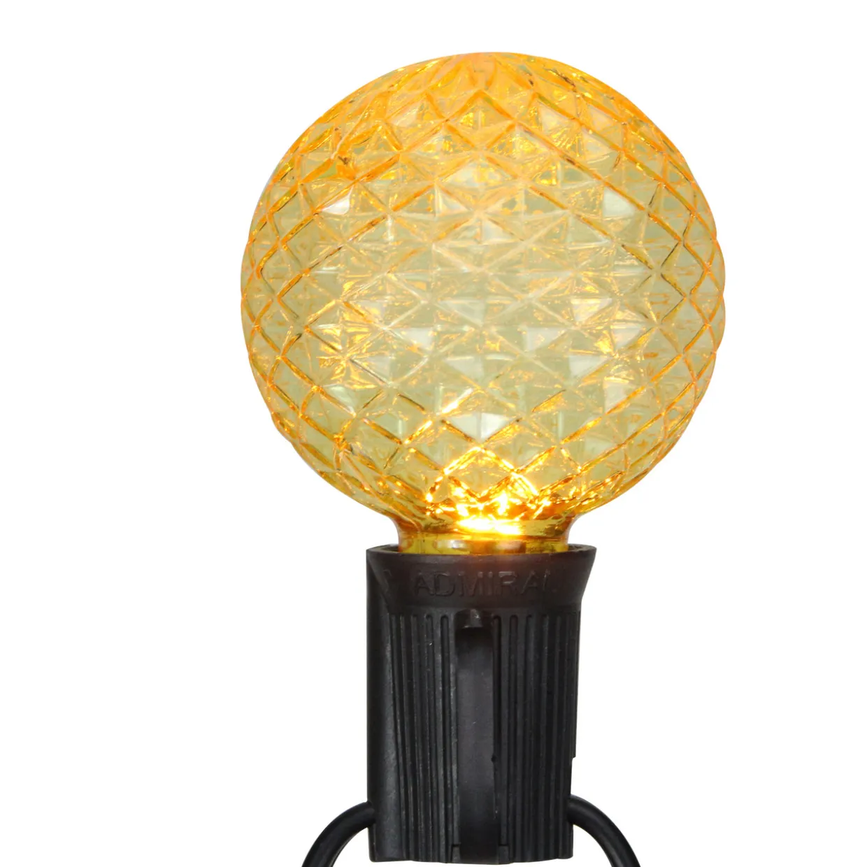 Pack of 25 Faceted LED G50 Multi-Color Christmas Replacement Bulbs