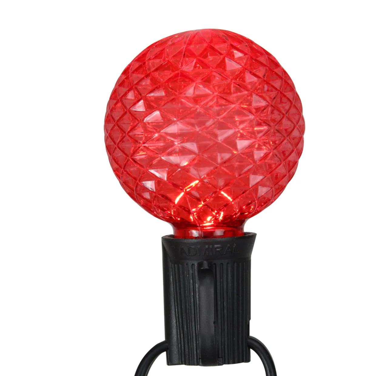 Pack of 25 Faceted LED G50 Multi-Color Christmas Replacement Bulbs