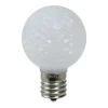 Pack of 25 Faceted LED G40 Pure White Christmas Replacement Bulbs