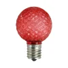 Pack of 25 Faceted LED G40 Red Christmas Replacement Bulbs
