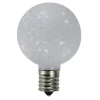 Pack of 25 Faceted LED G50 White Christmas Replacement Bulbs
