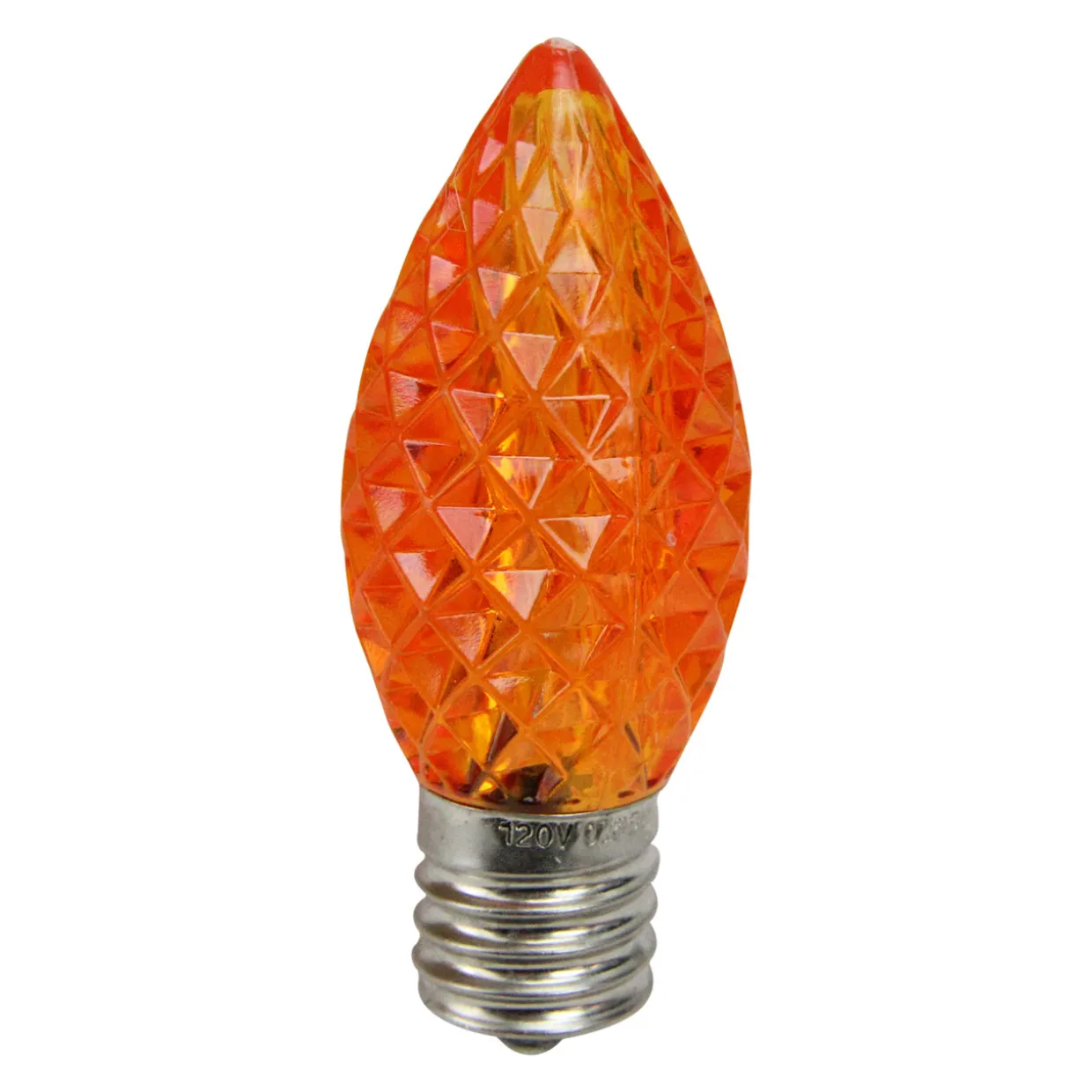 Pack of 25 Faceted LED Orange C9 Christmas Replacement Bulbs