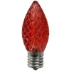 Pack of 25 Faceted LED Red C9 Christmas Replacement Bulbs