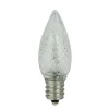 Pack of 4 Faceted Transparent Cool White LED C7 Christmas Replacement Bulbs