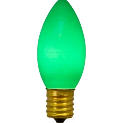 Pack of 4 Green C9 Opaque Christmas Replacement Bulbs
