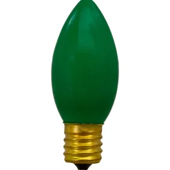 Pack of 4 Green C9 Opaque Christmas Replacement Bulbs