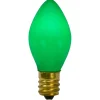 Pack of 4 Green Opaque C7 Christmas Replacement Bulbs