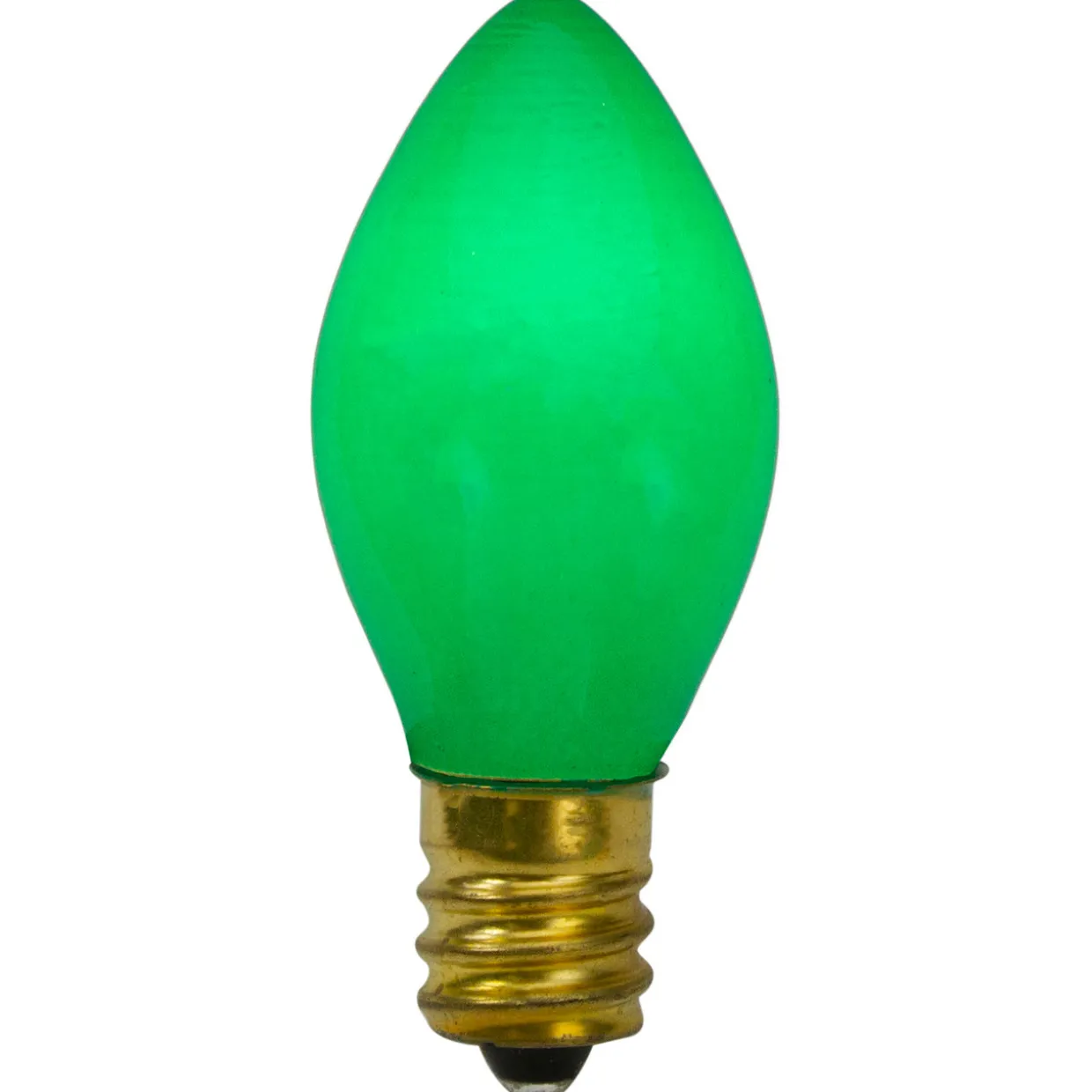 Pack of 4 Green Opaque C7 Christmas Replacement Bulbs