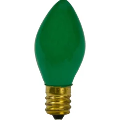 Pack of 4 Green Opaque C7 Christmas Replacement Bulbs