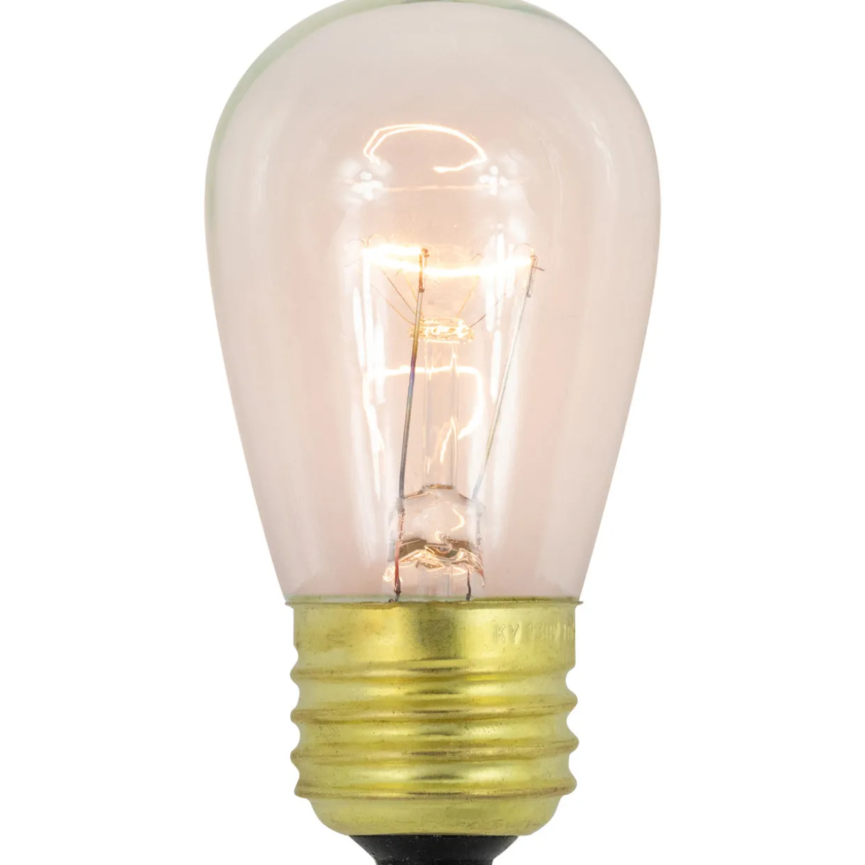Pack of 25 Incandescent S14 Clear Christmas Replacement Bulbs