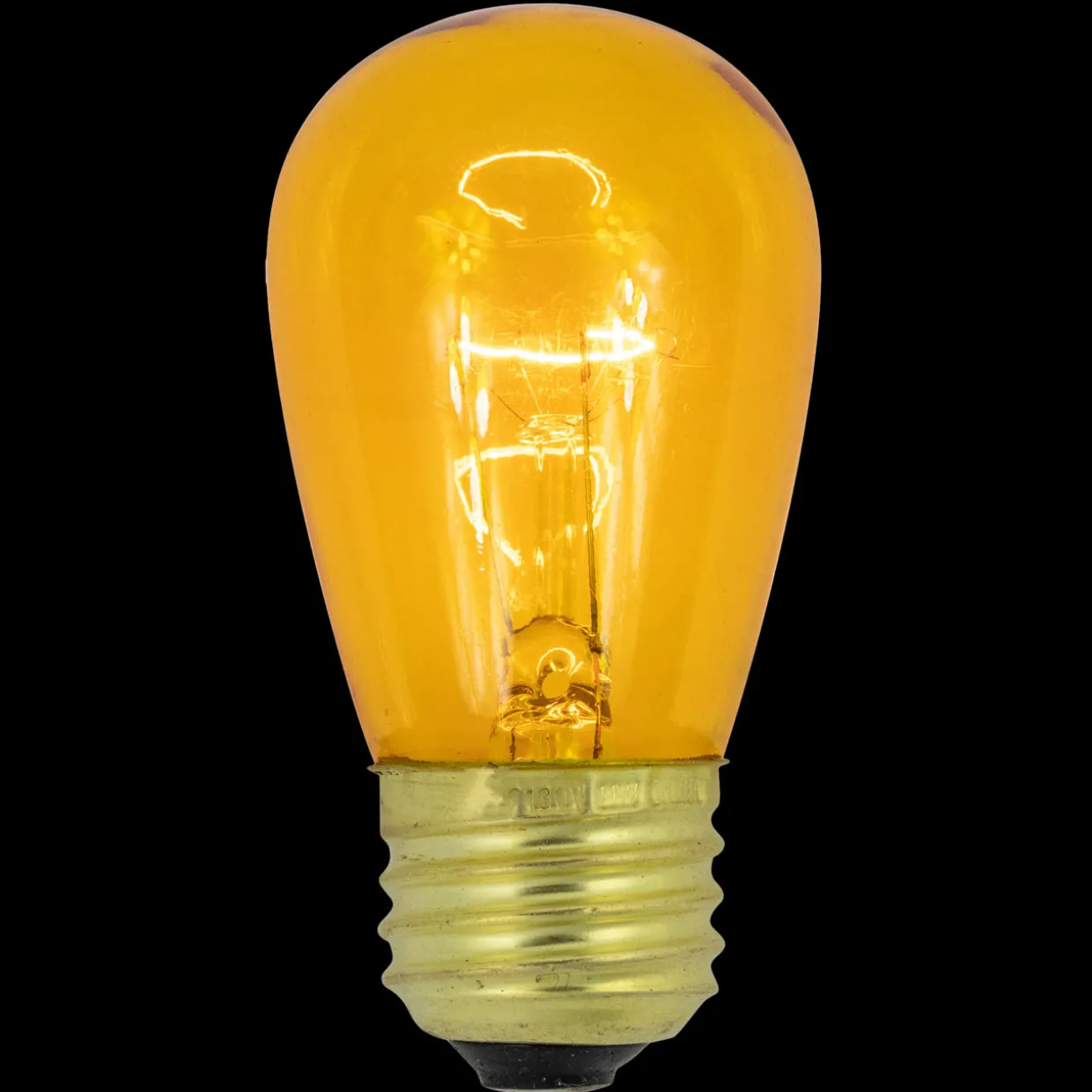 Pack of 25 Incandescent S14 Yellow Christmas Replacement Bulbs