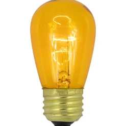 Pack of 25 Incandescent S14 Yellow Christmas Replacement Bulbs