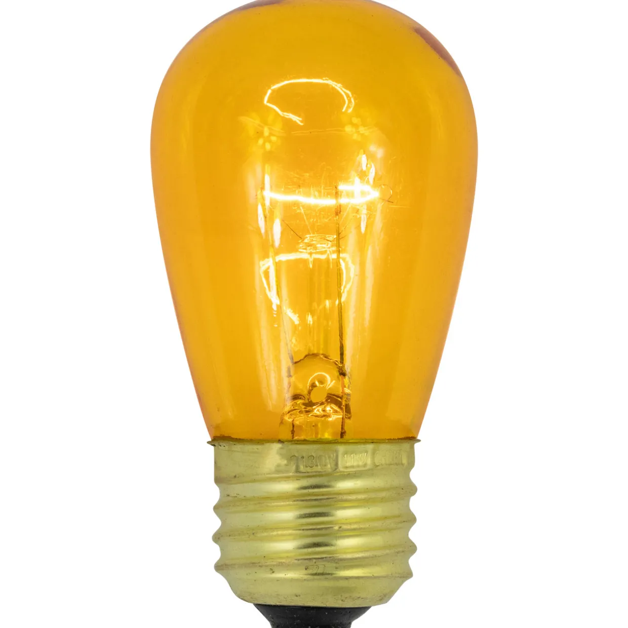 Pack of 25 Incandescent S14 Yellow Christmas Replacement Bulbs