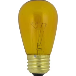 Pack of 25 Incandescent S14 Yellow Christmas Replacement Bulbs