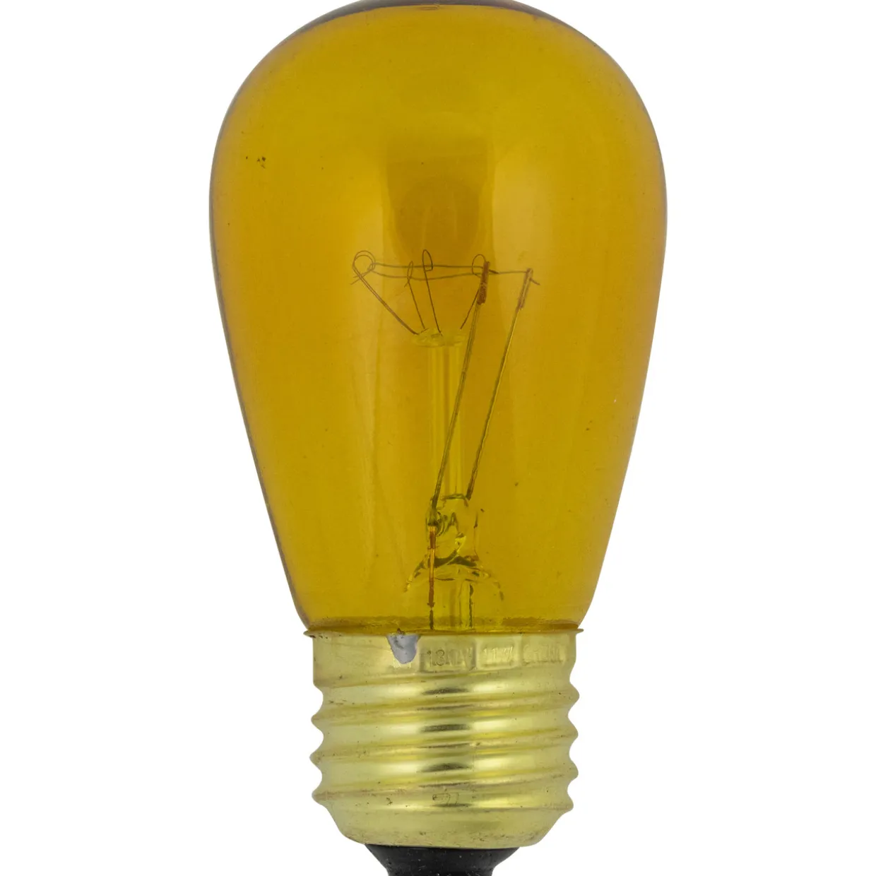 Pack of 25 Incandescent S14 Yellow Christmas Replacement Bulbs