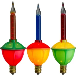Pack of 3 Multi-Color C7 Retro Bubble Light Replacement Christmas Bulbs
