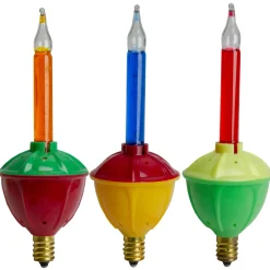 Pack of 3 Multi-Color C7 Retro Bubble Light Replacement Christmas Bulbs