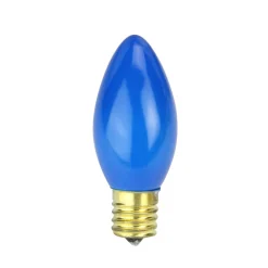Pack of 4 Opaque Blue C9 Ceramic Christmas Replacement Bulbs