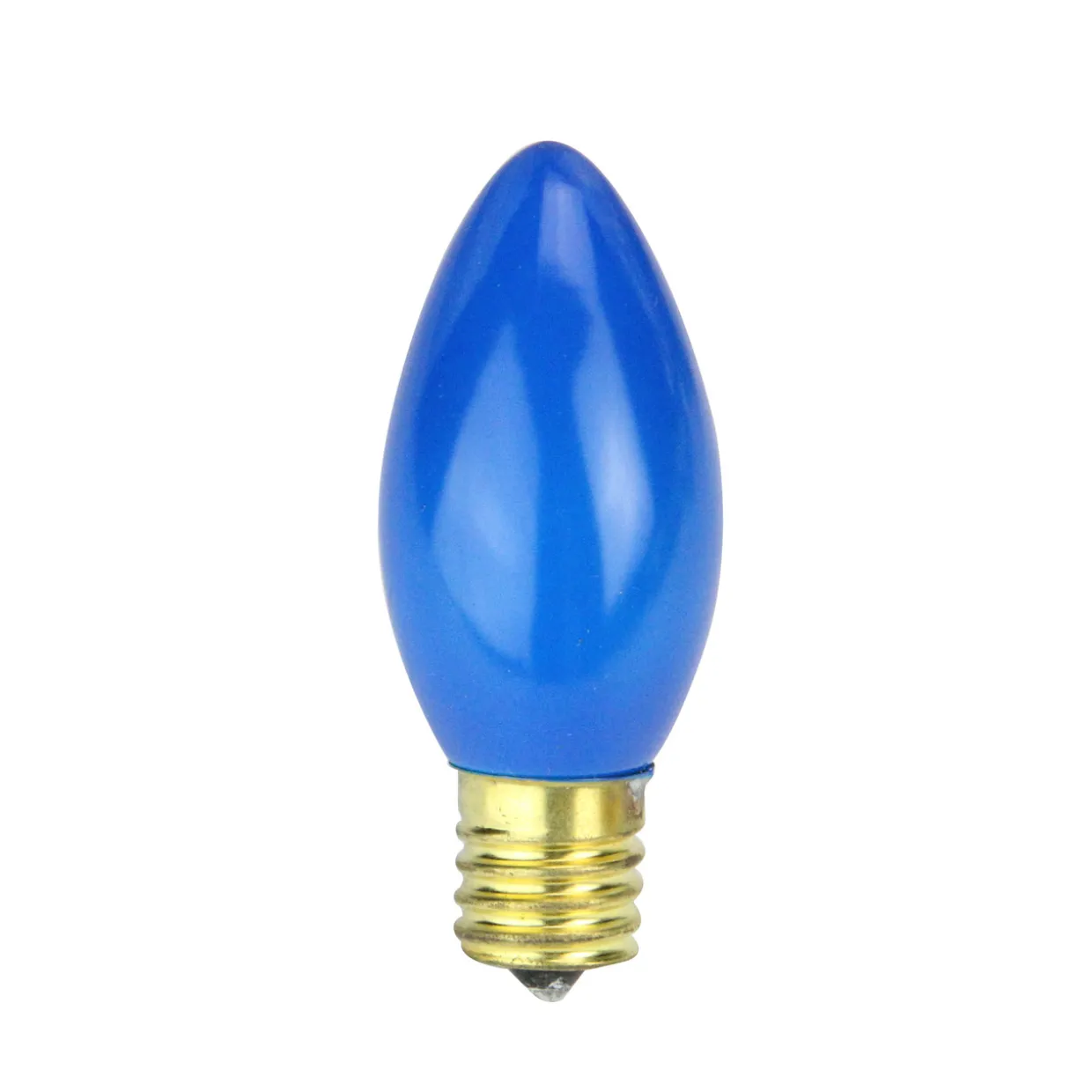 Pack of 4 Opaque Blue C9 Ceramic Christmas Replacement Bulbs