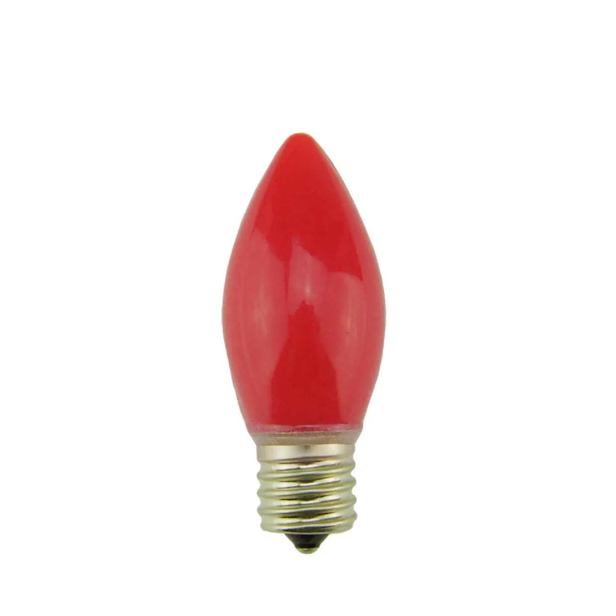 Pack of 4 Opaque Red LED C9 Glass Christmas Replacement Bulbs