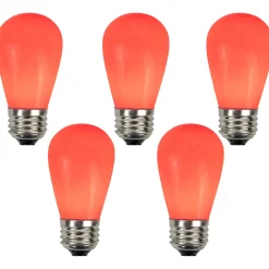Pack of 25 Opaque Red LED S14 Christmas Replacement Bulbs