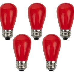 Pack of 25 Opaque Red LED S14 Christmas Replacement Bulbs