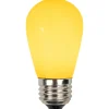 Pack of 25 Opaque Yellow LED S14 Christmas Replacement Light Bulbs - 1.3 Watts