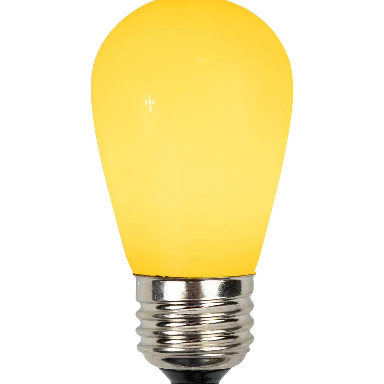 Pack of 25 Opaque Yellow LED S14 Christmas Replacement Light Bulbs - 1.3 Watts