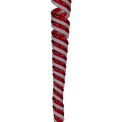 Pack of 4 Red and White Candy Curls Christmas Ornaments 7