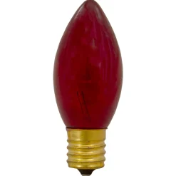 Pack of 4 Red C9 Transparent Christmas Replacement Bulbs