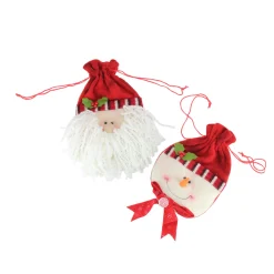 Pack of 10 Red Christmas Stocking and Gift Bag Set 14.5