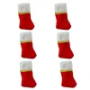 Pack of 6 Traditional Mini Christmas Stockings with Gold Glitter Pen