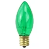 Pack of 25 Transparent Green C9 Christmas Replacement Bulbs