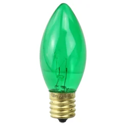 Pack of 25 Transparent Green C9 Christmas Replacement Bulbs