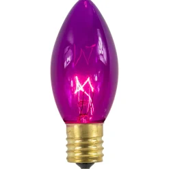 Pack of 25 Transparent Purple C9 Christmas Glass Replacement Bulbs