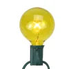Pack of 25 Yellow G50 Incandescent Christmas Replacement Bulbs