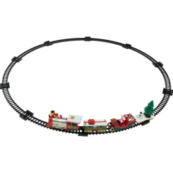 31pc Battery Operated Lighted and Animated Christmas Tree Train Set with Sound