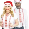 3pc Red and White Reindeer Holly Day Christmas Suspender Kit - One Size Fits Most