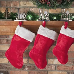 Peace, Joy and Noel Metal Christmas Stocking Holders - 6.5