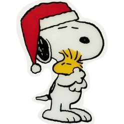 Peanuts Snoopy Hugs Woodstock Double Sided Christmas Window Cling Decoration - 7